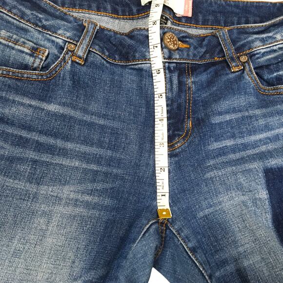 Cabi Jeans Slim Boyfriend Patchwork Sz 4 Blue Stretch Denim‎ Fading Y2K Vibes - Picture 7 of 13